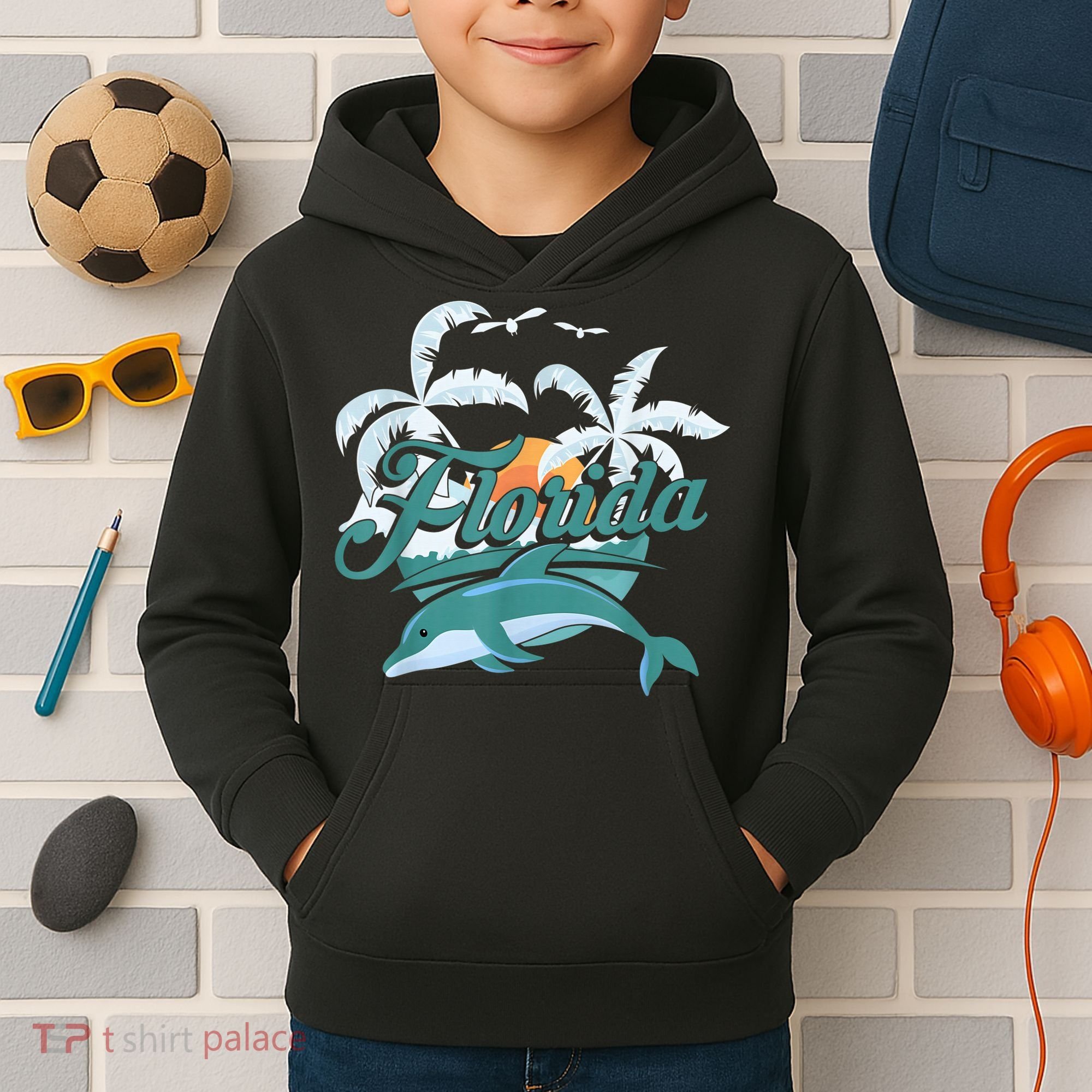Floridian Home State Summer Florida Kids Hoodie