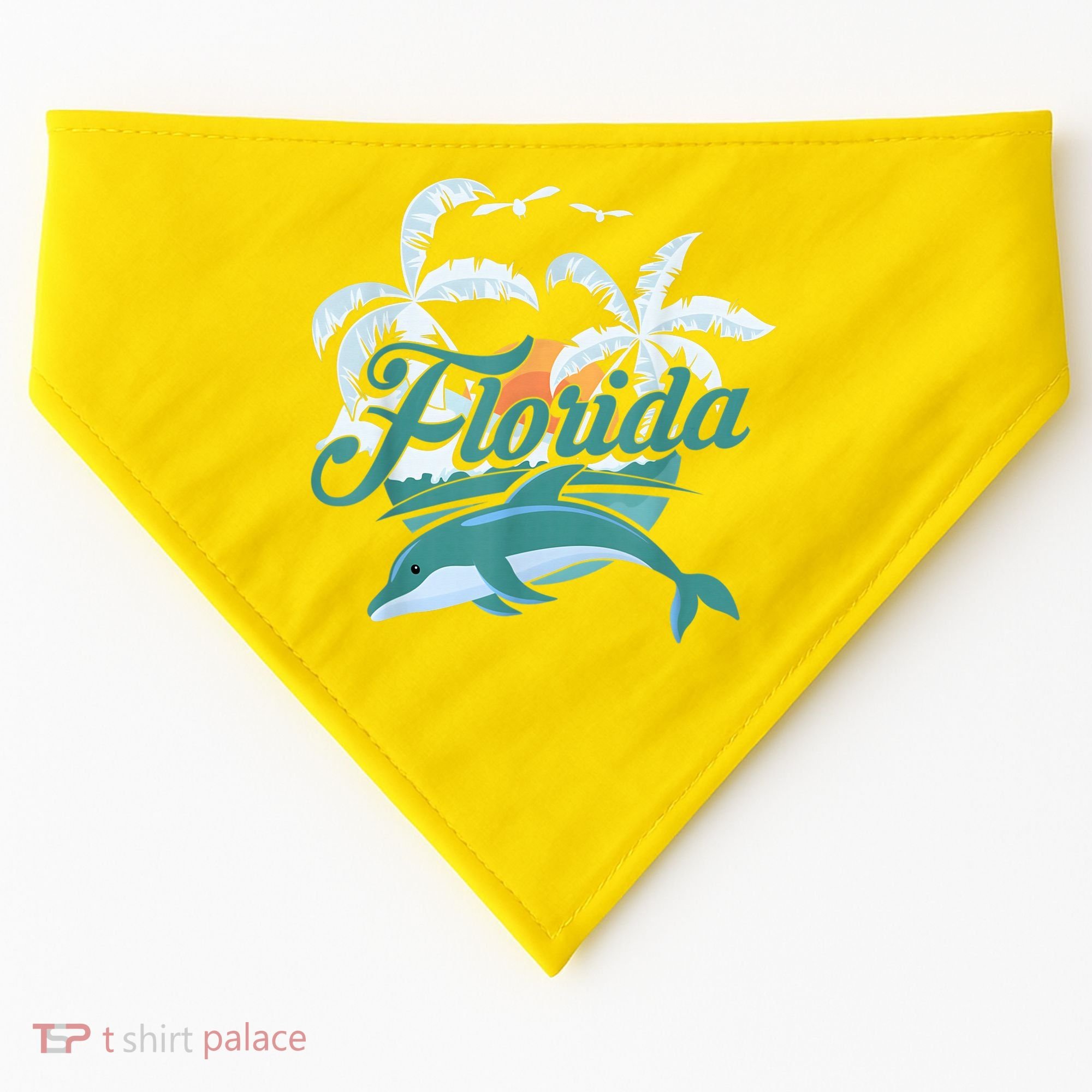 Floridian Home State Summer Florida USA-Made Doggie Bandana