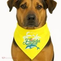 Floridian Home State Summer Florida USA-Made Doggie Bandana thumb 1