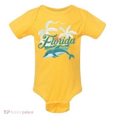 Floridian Home State Summer Florida Baby Bodysuit