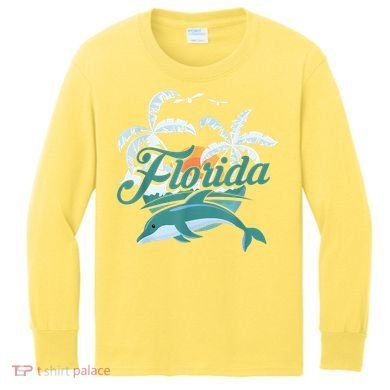 Floridian Home State Summer Florida Kids Long Sleeve Shirt