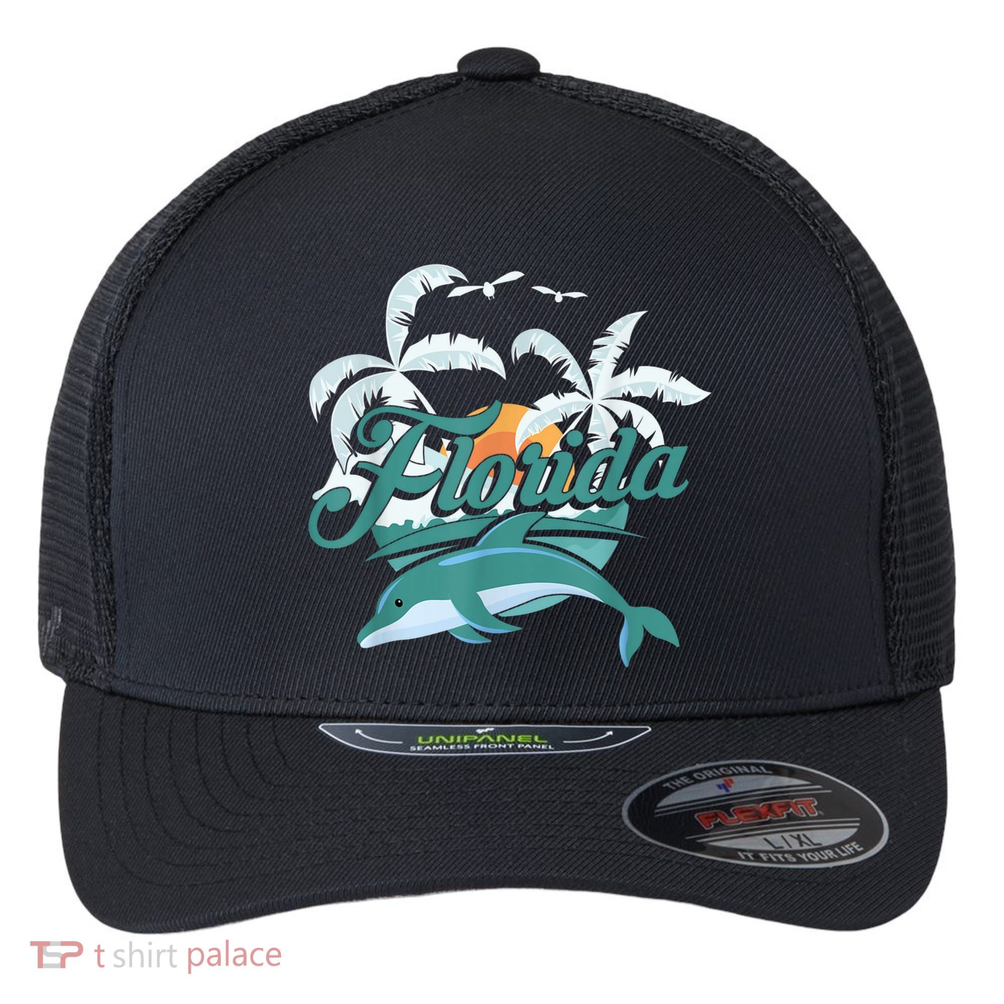 Floridian Home State Summer Florida Flexfit Unipanel Trucker Cap