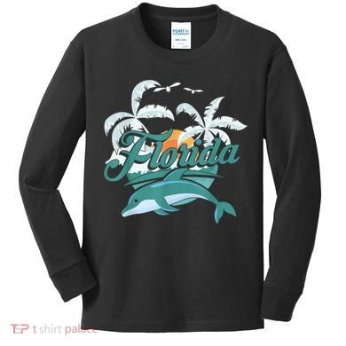 Floridian Home State Summer Florida Kids Long Sleeve Shirt