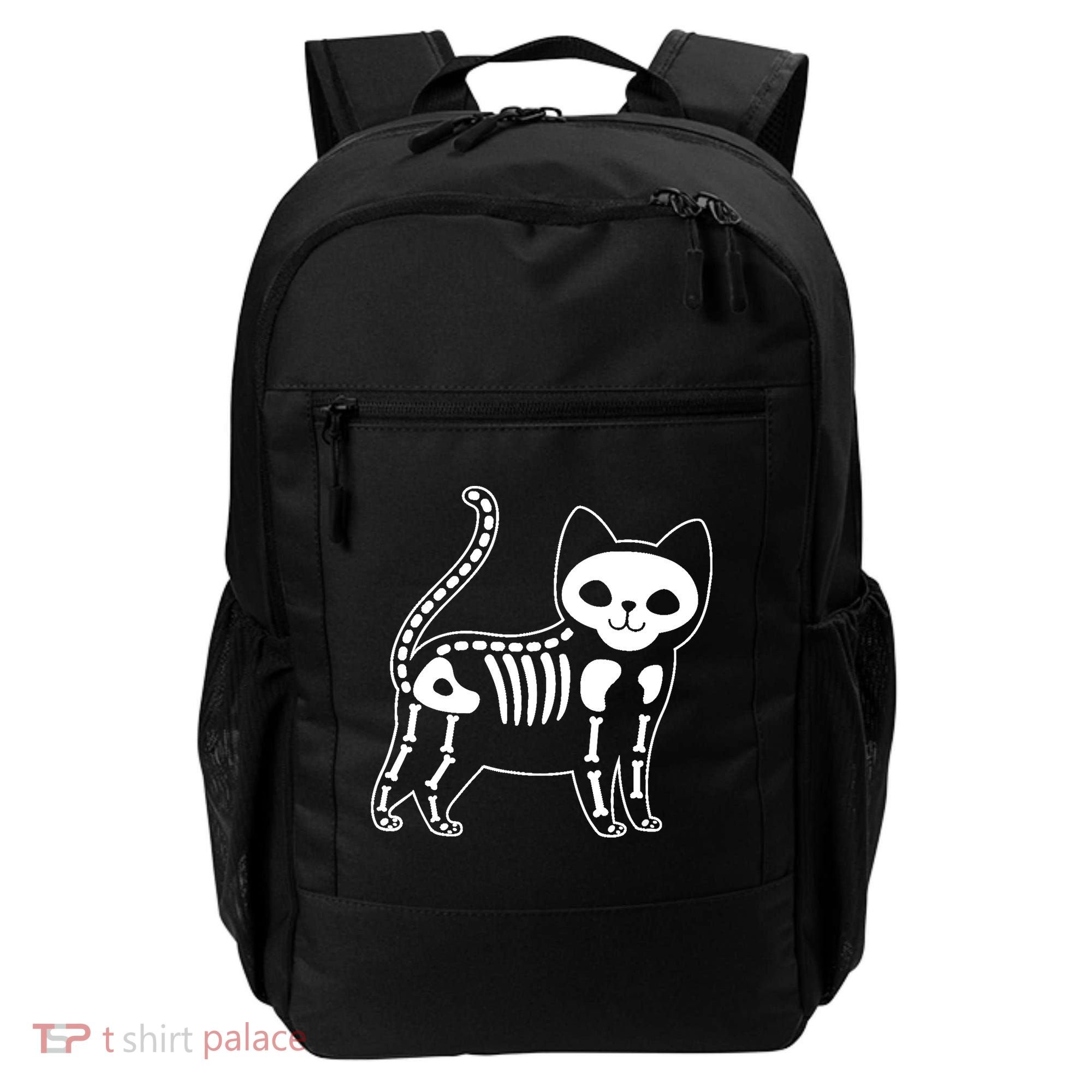 Funny Halloween Skeleton Cat Kitty Costume Skull Cat Backpack