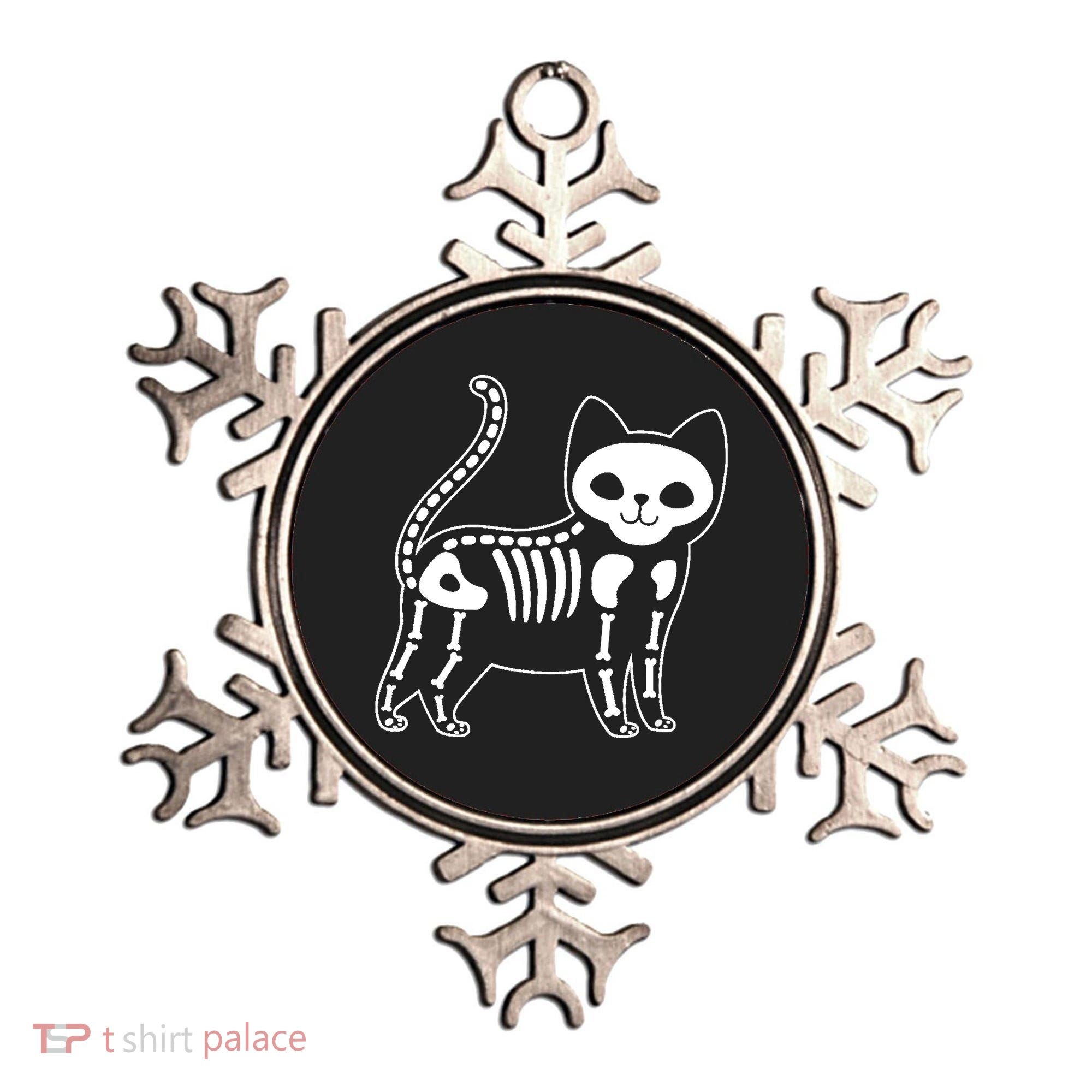 Funny Halloween Skeleton Cat Kitty Costume Skull Cat Ornament