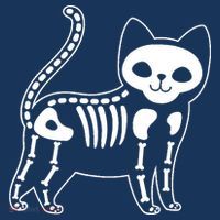 Funny Halloween Skeleton Cat Kitty Costume Skull Cat Hoodie thumb 7