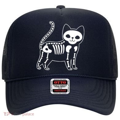 Funny Halloween Skeleton Cat Kitty Costume Skull Cat Hat