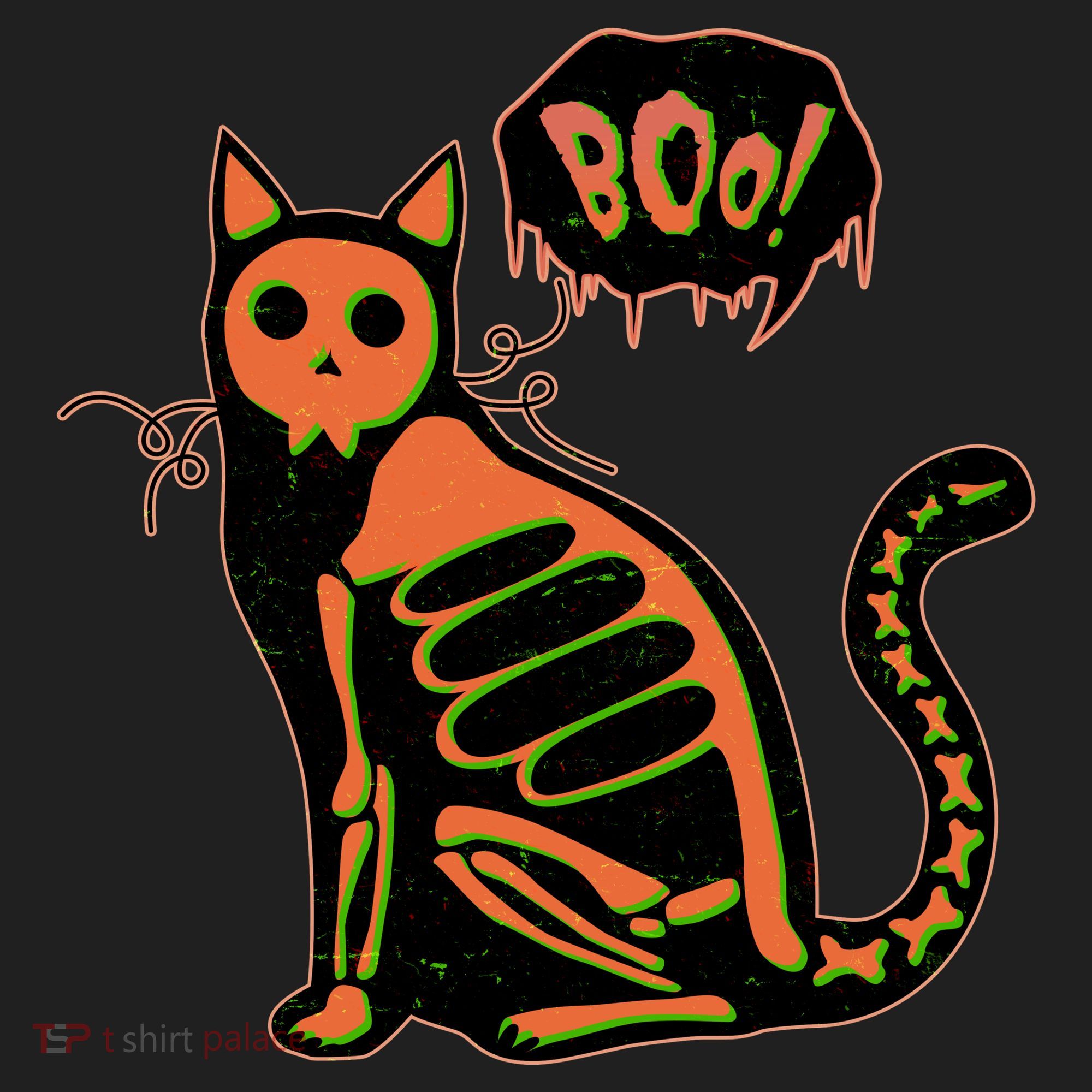 Funny Halloween Skeleton Cat Women's Sweatshirt