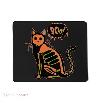 Funny Halloween Skeleton Cat Mousepad
