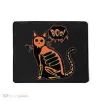 Funny Halloween Skeleton Cat Mousepad thumb 0