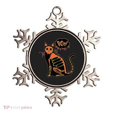 Funny Halloween Skeleton Cat Ornament