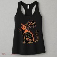 Funny Halloween Skeleton Cat Women's Tank Top thumb 3