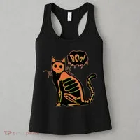 Funny Halloween Skeleton Cat Women's Tank Top thumb 3