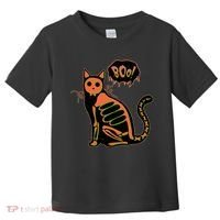 Funny Halloween Skeleton Cat Toddler T-Shirt thumb 0