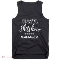 Funny Hotel Shit Show Manager Tank Top thumb 0