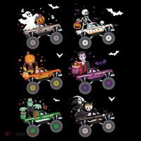 Funny Halloween Skeleton Zombie Riding Monster Truck Vampire Gift Coffee Mug thumb 5