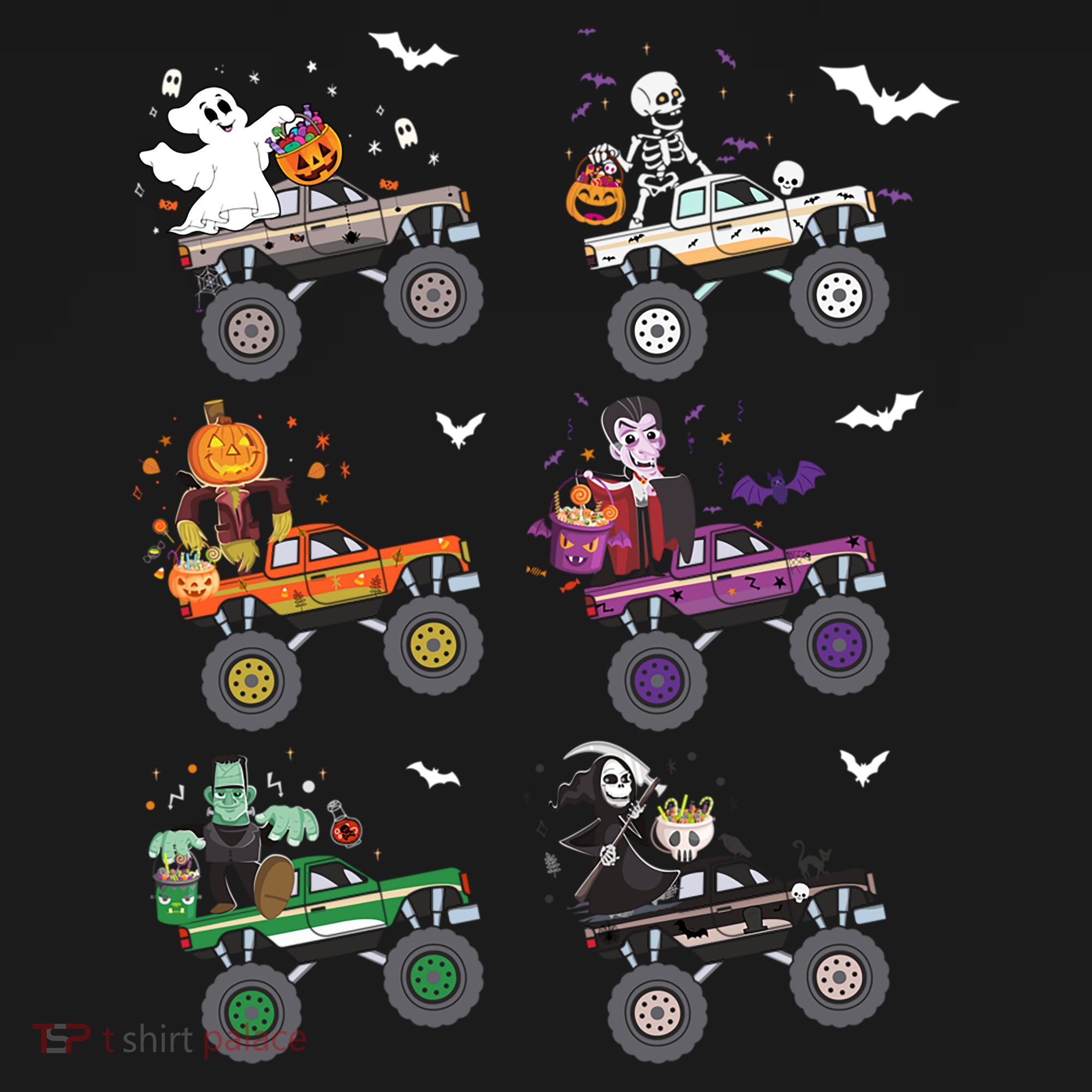 Funny Halloween Skeleton Zombie Riding Monster Truck Vampire Gift Women's Hoodie
