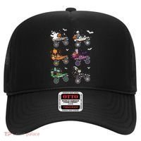 Funny Halloween Skeleton Zombie Riding Monster Truck Vampire Gift Hat thumb 0