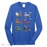 Funny Halloween Skeleton Zombie Riding Monster Truck Vampire Gift Long Sleeve Shirt thumb 0