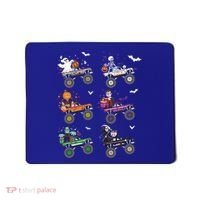 Funny Halloween Skeleton Zombie Riding Monster Truck Vampire Gift Mousepad thumb 0