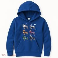 Funny Halloween Skeleton Zombie Riding Monster Truck Vampire Gift Kids Hoodie thumb 0
