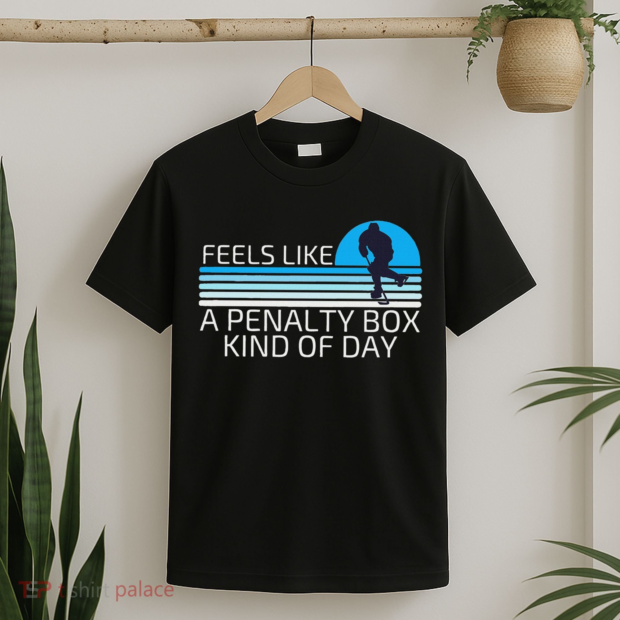 Funny Hockey Sunset Feels Like A Penalty Box Kind Of Day T-Shirt