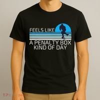 Funny Hockey Sunset Feels Like A Penalty Box Kind Of Day T-Shirt thumb 3
