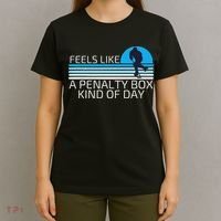 Funny Hockey Sunset Feels Like A Penalty Box Kind Of Day T-Shirt thumb 4