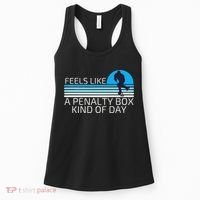 Funny Hockey Sunset Feels Like A Penalty Box Kind Of Day Women's Tank Top thumb 0