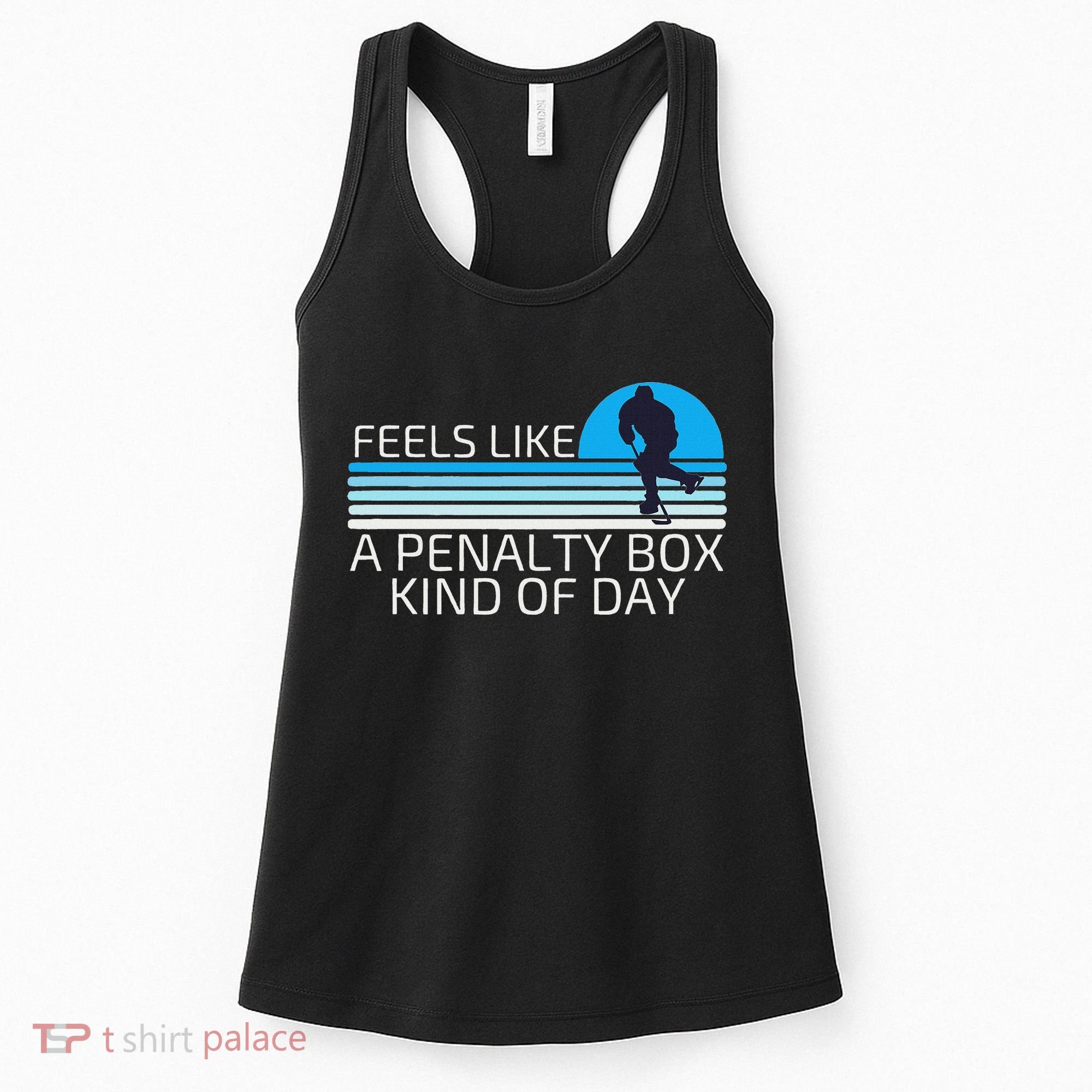 Funny Hockey Sunset Feels Like A Penalty Box Kind Of Day Women's Tank Top