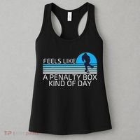 Funny Hockey Sunset Feels Like A Penalty Box Kind Of Day Women's Tank Top thumb 3