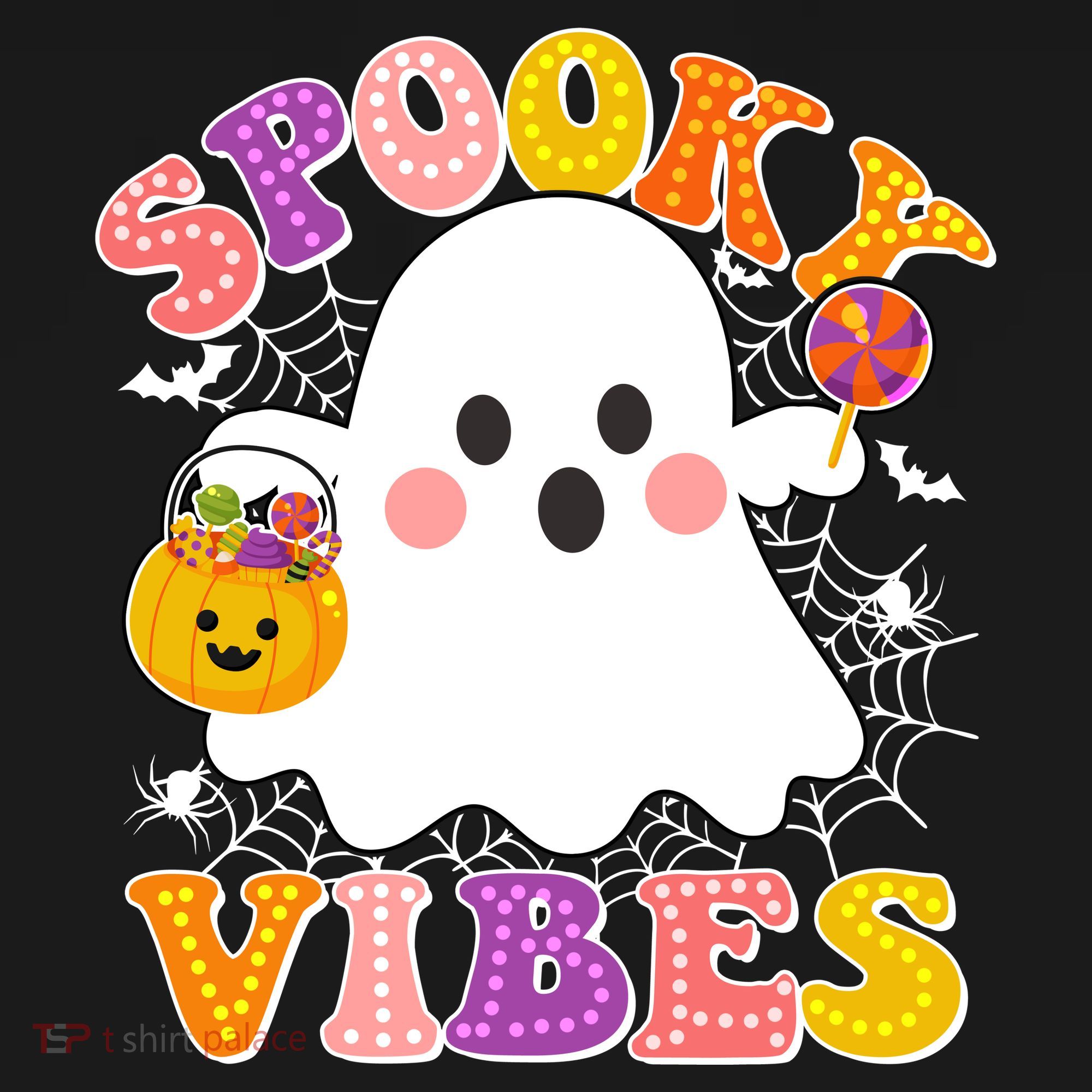 Funny Halloween Spooky Vibes Trick Or Treating Ghost Doggie Tank
