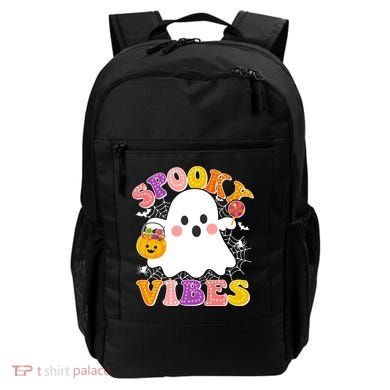 Funny Halloween Spooky Vibes Trick Or Treating Ghost Backpack