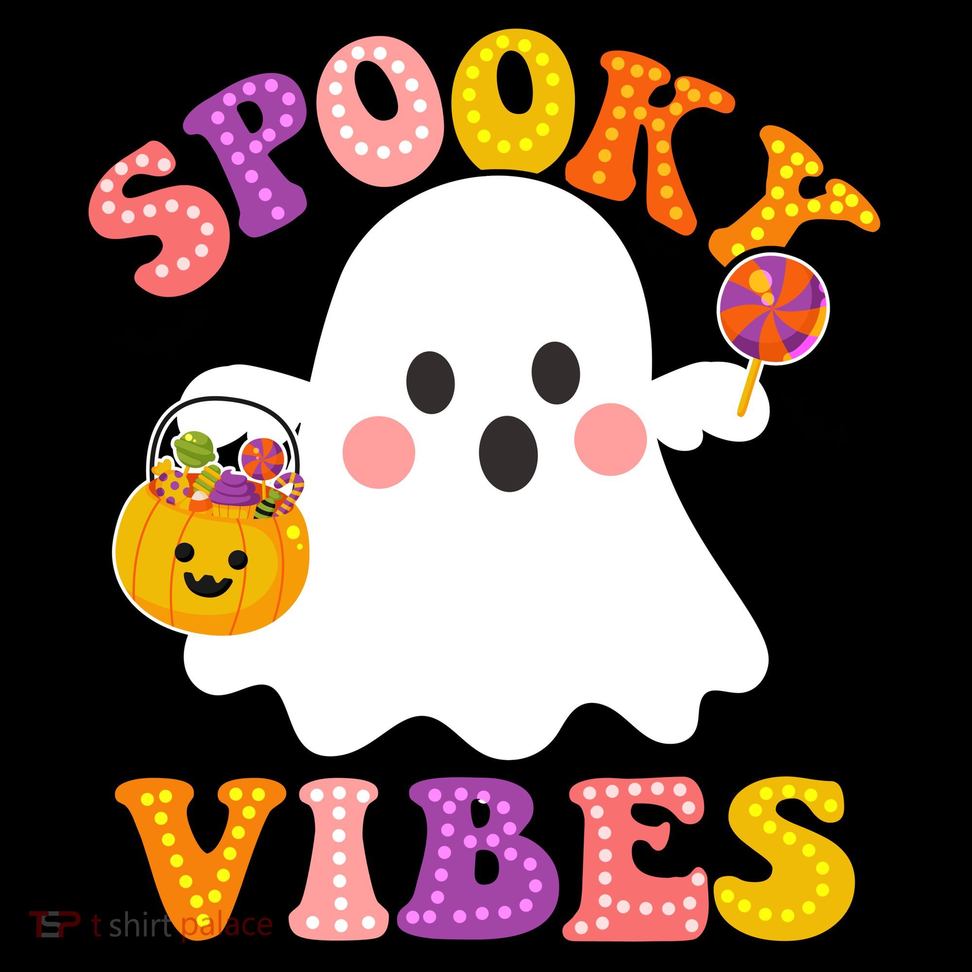 Funny Halloween Spooky Vibes Trick Or Treating Ghost Coffee Mug