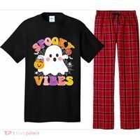 Funny Halloween Spooky Vibes Trick Or Treating Ghost Pajama Set thumb 0