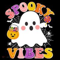 Funny Halloween Spooky Vibes Trick Or Treating Ghost Women's Hoodie thumb 2