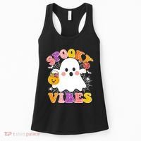 Funny Halloween Spooky Vibes Trick Or Treating Ghost Women's Tank Top thumb 0