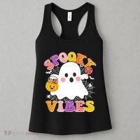 Funny Halloween Spooky Vibes Trick Or Treating Ghost Women's Tank Top thumb 3