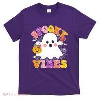 Funny Halloween Spooky Vibes Trick Or Treating Ghost T-Shirt thumb 0