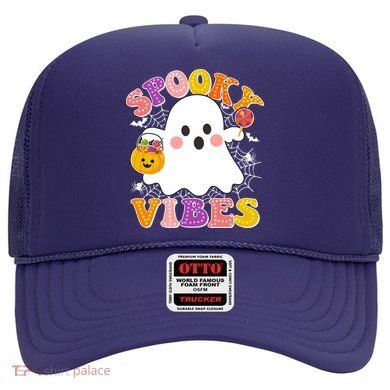 Funny Halloween Spooky Vibes Trick Or Treating Ghost Hat