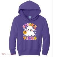 Funny Halloween Spooky Vibes Trick Or Treating Ghost Kids Hoodie thumb 0