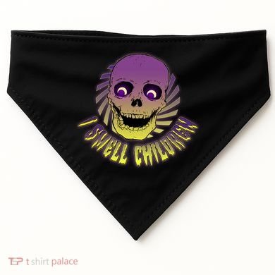 Funny Halloween Skull I Smell Children USA-Made Doggie Bandana