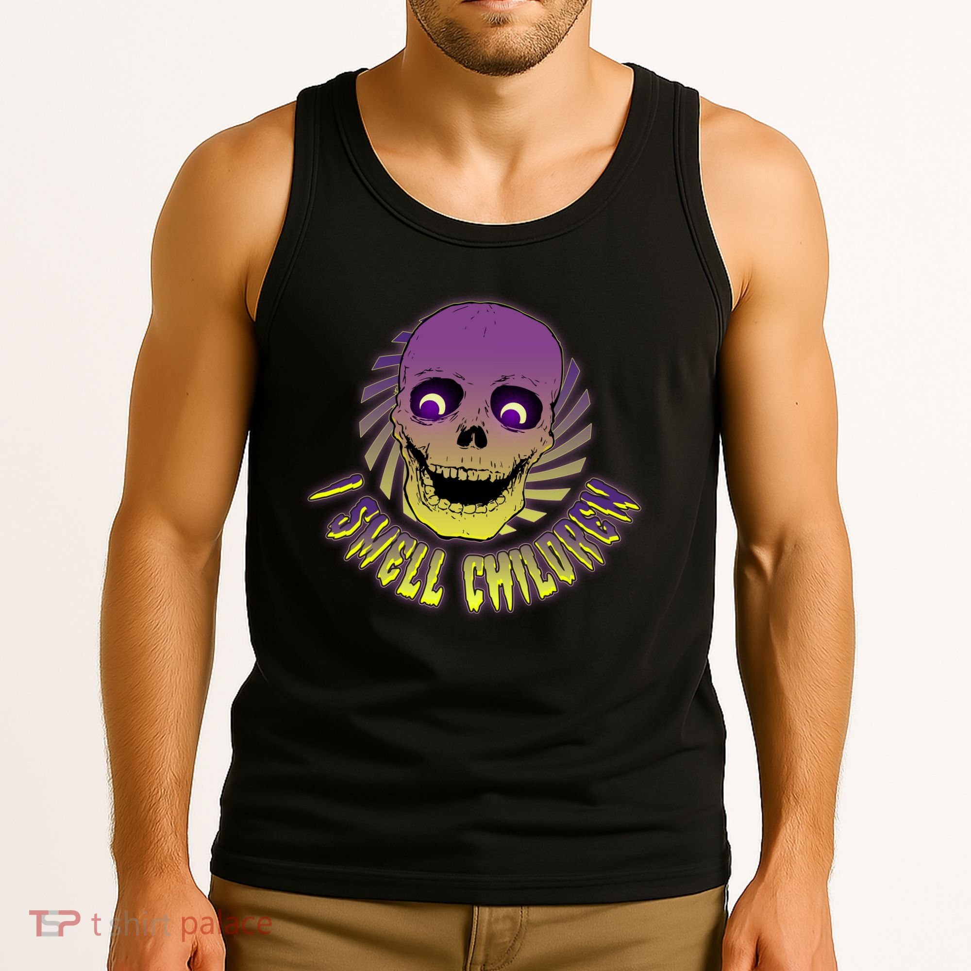 Funny Halloween Skull I Smell Children Tank Top