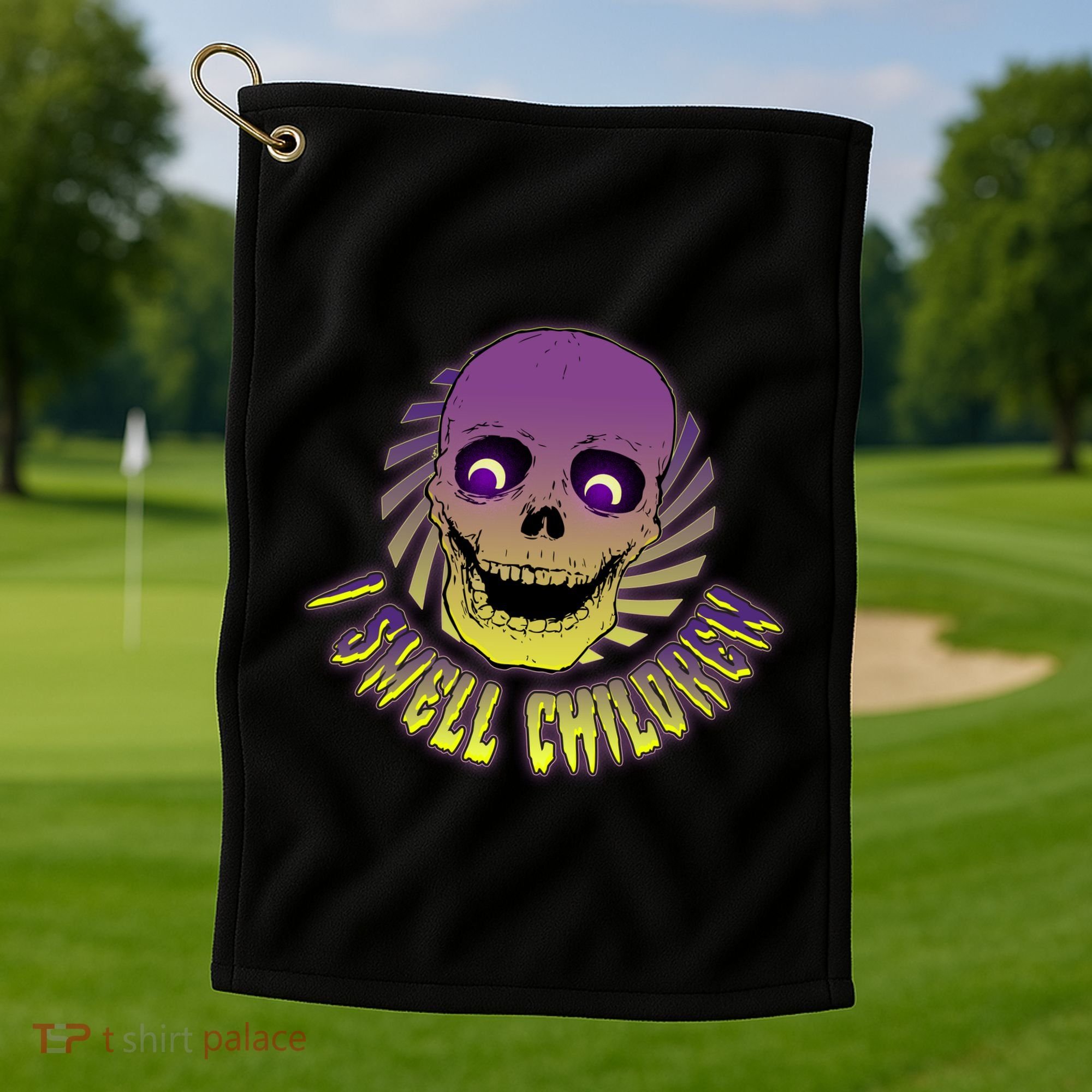 Funny Halloween Skull I Smell Children Golf Towel