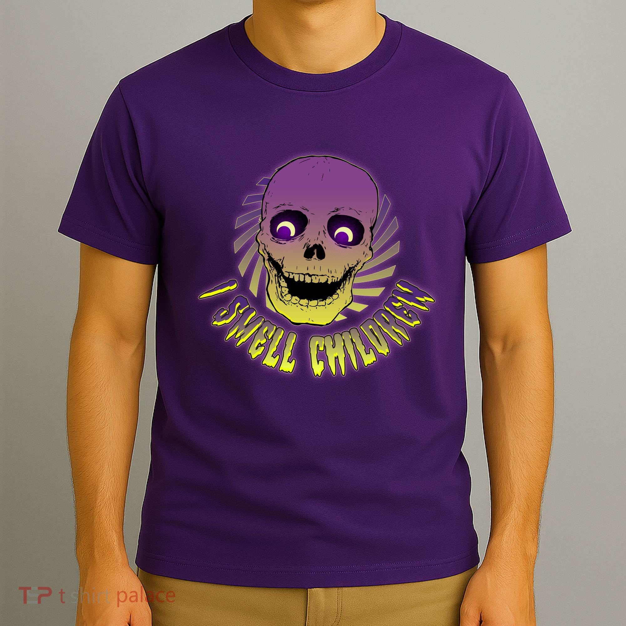 Funny Halloween Skull I Smell Children T-Shirt