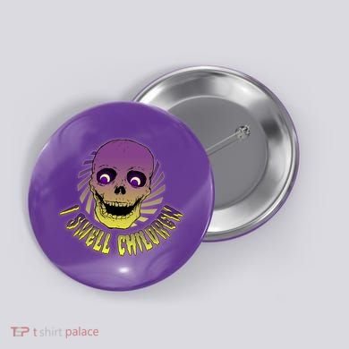 Funny Halloween Skull I Smell Children Button