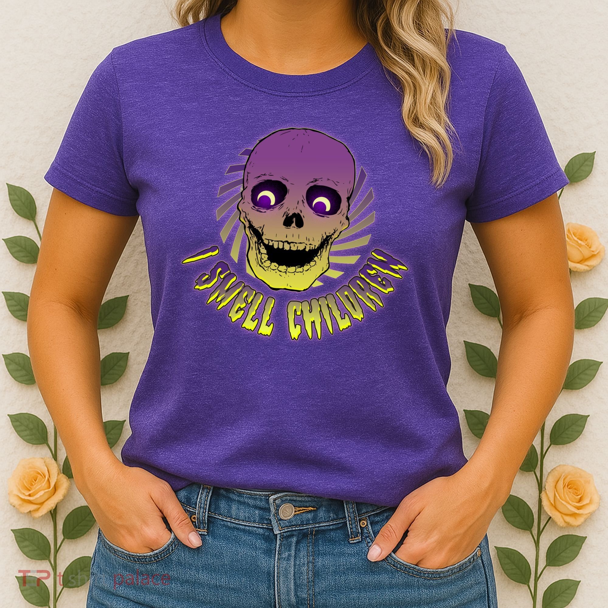 Funny Halloween Skull I Smell Children Women's T-Shirt