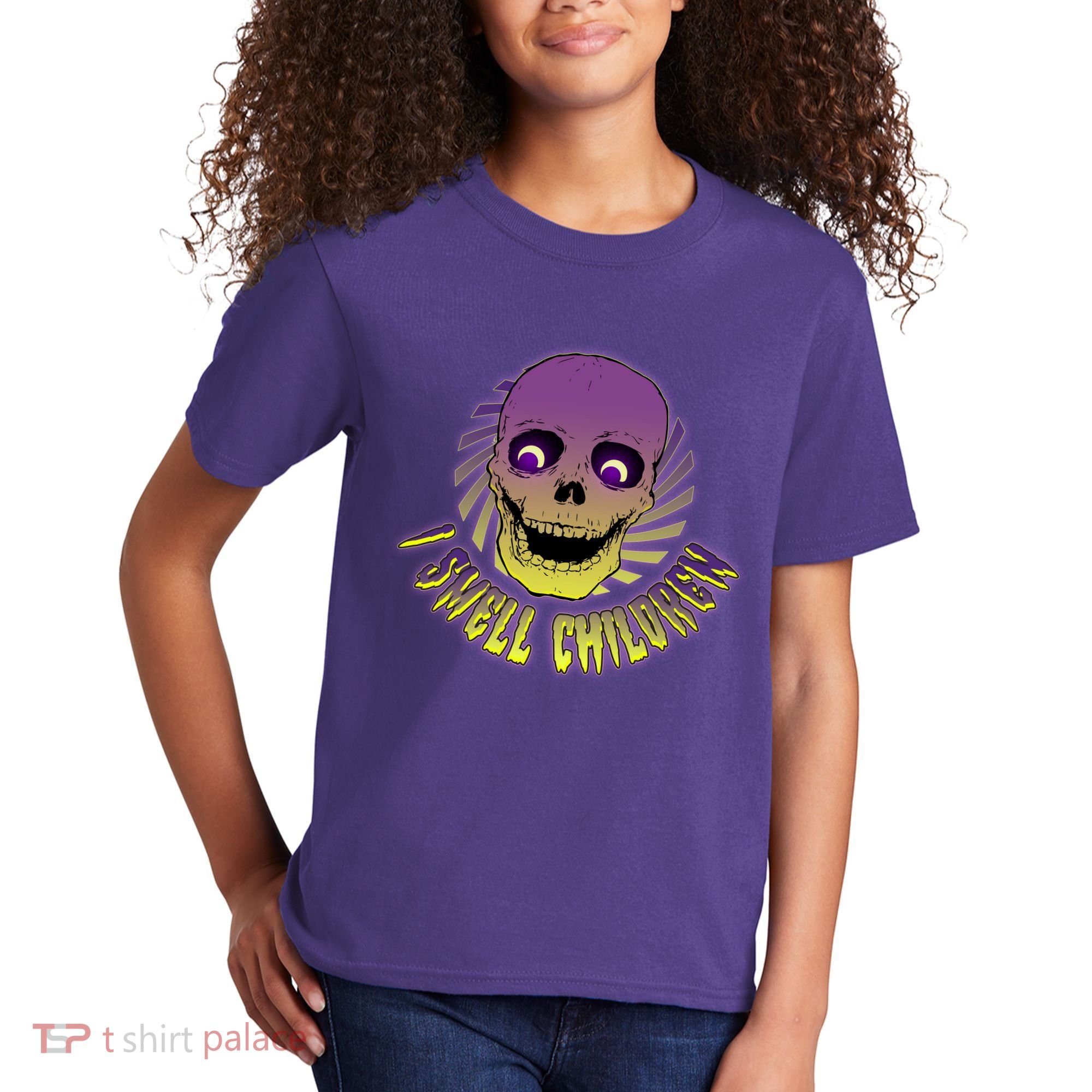 Funny Halloween Skull I Smell Children Kids T-Shirt