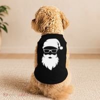 Funny Hipster Santa Last Minute Retro Christmas Matching Doggie Tank thumb 2