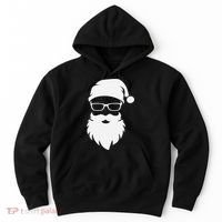 Funny Hipster Santa Last Minute Retro Christmas Matching Hoodie thumb 0